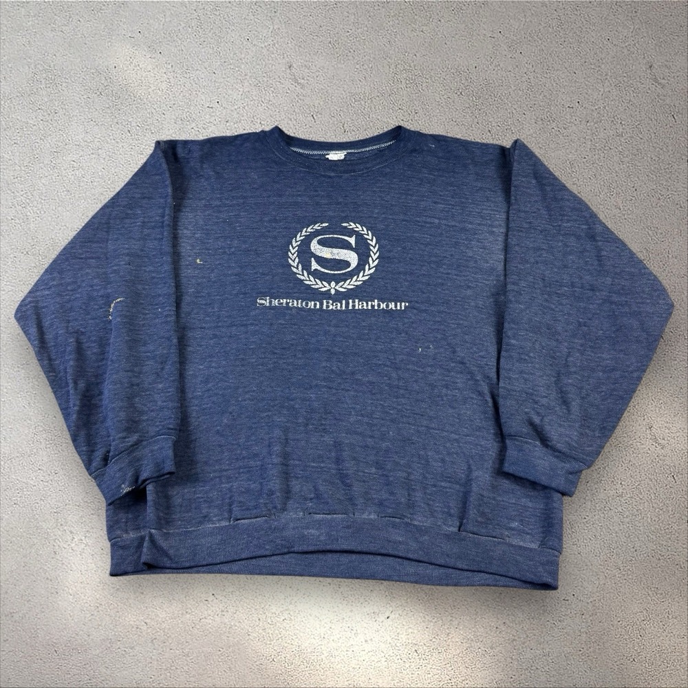 Vintage 70s Sheraton Hotel Bal Harbour Miami Sweatshirt Fits Sz‎ Medium/Large